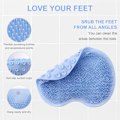 Miniatyrbilde 2 av 5: Fotscrubber for dusj, fotrengjøringsmassasjematte med sklisikre sugekopper, dusj- og badefotscrubbmatte (blå) Blue