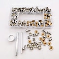 Miniatyrbillede 3 af 5: 150 stk. marineblå båd kaleche trykknapper, metal trykknap til båd kaleche