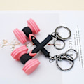 Miniatyrbillede 3 af 4: Sort og Pink Fan Lys Stick Nøglering til Fest Tilbehør, Sort og Pink Hjerte Hammer Vedhæng