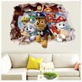 Miniatyrbild 1 av 3: Patrull 3D Väggdekal Pojke Flicka Rum Paw Patrol Trasig Väggdekal