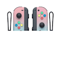 Miniatyrbild 1 av 2: Nintendo Switch-kontroller Joycon trådlös Bluetooth-spelkontroller fjärrväckning med snöre, stöder fitness Pink green gradient