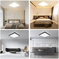 Miniatyrbillede 3 af 5: LED Loftlampe 36W Dæmpbar - 3 Farvetemperaturer, Timer, Nattilstand - Til Soveværelse, Badeværelse, Køkken - Hvid 30x30cm [Energiklasse E]
