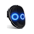 Miniatyrbillede 1 af 4: Bluetooth LED Lysende Festmaske Halloween Jul DIY Animation Tekst Kærlighed Prank Koncert Robot Ansigt LED Maske