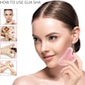 Miniatyrbilde 3 av 5: Gua Sha - Gua Sha-stein for ansikt - Hjerteformet stein for ansiktsbehandling - Anti-rynke massasjeverktøy for ansikt - Gua Sha ansiktsmassasje (Rosa)