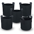 Miniatyrbilde 1 av 5: 5-pakning 20 liter - 5 gallon dyrkede planteposer - 25 x 30 cm - med bærehåndtak - for hage drivhus etc. - plantepose{HH}