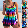 Miniatyrbild 5 av 5: Dam badkläder tankini set baddräkt plus size L