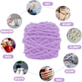 Miniatyrbild 2 av 5: Garn 4x Garn för Virkning, Mjukt Chunky Garn för Garnprojekt lotus root purple