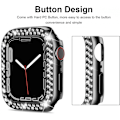 Miniatyrbillede 4 af 5: Luksus Krystal Rhinestone Hård PC Ramme Etui til Apple Watch Series 7 41mm, Apple Watch Series 7 - All-Around Bumper Etui (Sort)