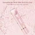 Miniatyrbillede 4 af 5: 2-i-1 Bikini Trimmer til Kvinder - Vandtæt Elektrisk Barbermaskine Type-C Pink pink