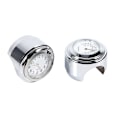 Miniatyrbillede 5 af 5: 7/8\" 1\" Motorcykelstyr Beslag Urskive Ur & Termometer Temp Hvid??