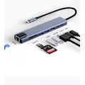 Pikkukuva 3 / 5: INF 8-port USB-C -keskitin USB-, UBC PD-, HDMI-, RJ45- ja muistikorttiliitäntöineen