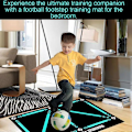 Miniatyrbillede 4 af 5: Fodboldtræningsmåtte, 90 x 60 cm fodboldmåtte boldkontrol, skridsikker fodboldtræningsmåtte