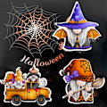 Pikkukuva 5 / 5: Halloween-koristeet: Kurpitsa, Lepakko, Kääpiö, Vanha Mies, Juhla, Riippuva