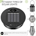 Miniatyrbillede 3 af 5: 6 stk. Solcellelamper Udskiftningstop 7 Solcellelampe Dele Led Solpanel Lanterne Dæksler Lamper Kompatible Udendørs{F2]
