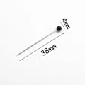 Pikkukuva 3 / 5: 500 kpl 38 mm/4 mm lasipäisiä ompeluneuloja, pyöreä pää