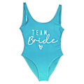 Miniatyrbillede 1 af 5: S-3xl Print Team Bride One Piece Badedragt Kvinder Badetøj Polterabend Badedragt Sommer Strandtøj Badedragt sø blå lake blue L