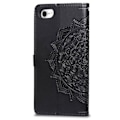 Miniatyrbillede 5 af 5: iPhone 7/8/SE (2020/2022) - Mandala Læder Cover - Sort Sort Sort