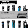 Miniatyrbilde 5 av 5: 3-pakning Barberblad 360 Barberblad Kompatible med Philips Oneblade Erstatningsblad One Blade Pro-blader Med 360° Rotasjon Høy Kvalitet