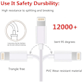Pikkukuva 4 / 5: 5X Lightning USB -kaapeli Applelle iPhoneen ja iPadiin, 1 m, valkoinen (FQ)