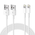 Miniatyrbilde 1 av 5: 2-pakning kompatibel med Apple iPhone ladekabel 1m, Apple Lightning til USB kabel ledning 1 meter hurtiglading Apple Phone lange kabler{F2}