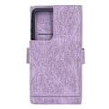 Miniatyrbillede 5 af 5: Wallet etui med magnetisk lukning, flip etui med kortholder og indbygget stativ til Galaxy S21 Ultra Lilla