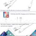 Miniatyrbillede 2 af 5: Aux-kabel til iPhone, Lightning til 3,5 mm Aux-kabel 2 i 1