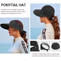 Miniatyrbillede 3 af 4: Dame UPF 50+ UV-beskyttelse Konvertibel Strandhat til Bean Paste
