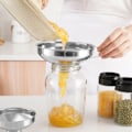 Miniatyrbillede 4 af 5: Rustfrit stål Konserveringstragt med bred mund Tyk Salatdressing Tragt Nyt design