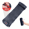 Miniatyrbillede 1 af 5: Luftmadras Ultralet Oppustelig Luftmadras til Camping Indbygget Pumpe Sort Black Black SVART