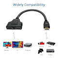 Pikkukuva 2 / 5: HDMI-jakaja-sovitinkaapeli - HDMI-jakaja 1 sisään 2 ulos HDMI