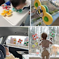 Miniatyrbillede 4 af 5: 3-pak - Fidget Spinner med Sugekop til Børn - Snurrende Legetøj Multifarve