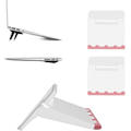 Miniatyrbillede 1 af 5: Sæt med 2 Hvide Mini Laptop Stativer, Usynlig Laptop Stativ, Foldbar Laptop Stativ, Letvægts Stativ, Velegnet til Tastaturer, Tablets og Laptops
