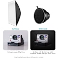 Miniatyrbilde 3 av 5: 18cm Standard Reflektor Soft Diffuser med 20/40/60 Graders Honningkakestruktur for Studioblitz Strobe Spotlys Fotomonteringsprosjektor