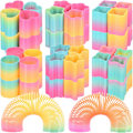 Miniatyrbillede 1 af 5: Regnbue Spiralfjeder, 24 Styk Magic Springs, Regnbue Plastik Regnbue Legetøj, Mini Fjeder Legetøj til Piger, Drenge Dekorationer og Festartikler (24 STK)