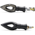 Miniatyrbilde 4 av 5: (11*3cm) 4 stk. Universell Motorsykkel LED Blinklys Retro Transformerende Signal Lys Pil 12V Transformerende Indikator Lys Universell