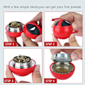 Miniatyrbillede 5 af 5: Deadpool Grinder Krydderkværn, Urtekværn med Pollenopsamler 2\", Holdbar Zink Legering, til Urter, Pollen, Blomster, Sort Gaveæske Emballage