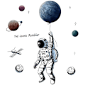 Miniatyrbild 4 av 5: 3D Astronaut Väggdekor Som Väggdekoration För Sovrum Vardagsrum Barnrum, DIY Konst Väggdekor Väggdekorationer