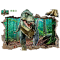 Miniatyrbillede 1 af 5: Skov Dinosaur Vægmærkater 3D Dyrelook Vægmærkater til Soveværelse Vægdekoration