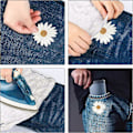 Miniatyrbillede 3 af 5: 48 stk. Broderi Dekorative Strygemærker, DIY Sommerfugl Blomst Mærker Broderet Badge Sy-på Applikation Stryge-på Mærker til Tøj Jeans J