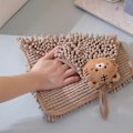 Miniatyrbilde 4 av 5: 1 stk. Fuzzy Ball Servietter | Mykt Håndkle til Oppheng, Supermykt Chenille Håndkle | Tykt Mikrofiberhåndkle for Kjøkken og Bad, Vaskbart Håndkle