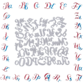 Miniatyrbillede 1 af 5: Skæreforme Alphabet Bogstav Die Cuts Scrapbooking Skæreforme Skæreform Stencils Album Bryllup Håndlavet Håndværk DIY Dekoration Papir Kort