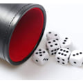 Miniatyrbild 4 av 4: Tärningskopp i konstläder med sammetsfoder, tyst, för Liars Dice Farkle Yahtzee brädspel