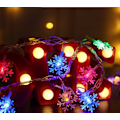 Miniatyrbild 4 av 5: Positiv vit-6m 40 eld - med blinkande batteri-kreativa LED snöflinga ljusslingor blinkande sol dekorativt ljus USB batteribox julbelysning