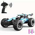 Miniatyrbild 1 av 5: RC-bil Fjärrkontrollleksaker för barn Legering Bilar 2WD 2,4 GHz Lastbil 15+KM/H Hög Hastighet Buggy Racingbil med Dubbla Batterier Present till Flickor och Pojkar