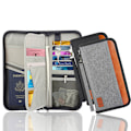 Miniatyrbillede 4 af 5: (Grå) Slank Anti-RFID-B Metal Kort Holder, Minimalistisk Taktisk Mænds Tegnebog, Mænds Bi-Fold Læder Kort Holder til Forlomme med Pengeclips