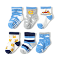 Miniatyrbilde 3 av 5: 12 Par Newborn Sokker 0-12 Måneder i Bomull for Små Gutter, Sklisikre Babysokker for Gutter