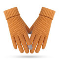 Miniatyrbild 1 av 5: Vinter Touch-Handskar Dam Herr Varma Stretch Stickade Vantar Imitation Yellow