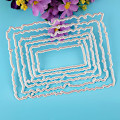 Miniatyrbilde 4 av 5: 2 stk. Kuttedørformer Ellipse og Rektangel Formet Mal Metall Preget Sett for DIY Scrapbooking Album Bryllup Dekorasjon