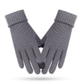 Vinter Touch-Handskar Dam Herr Varma Stretch Stickade Vantar Imitation Gray