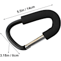 Miniatyrbilde 2 av 3: Vogn Henger, Universal Baby Kroker, Vogn Karabiner Store Størrelse Kroker, Mamma Klipp Multi-Formål, Handle Aluminium Karabiner